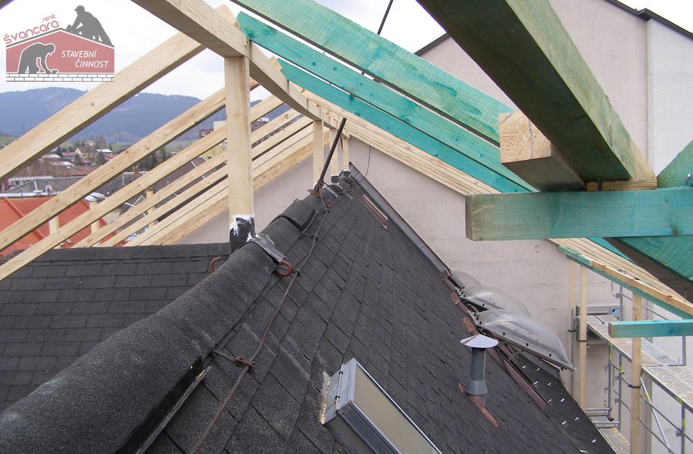 Rekonstrukce střechy, nástavba SBD Jeseník, firmou René Švancara
