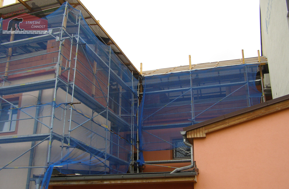 Rekonstrukce střechy, nástavba SBD Jeseník, firmou René Švancara