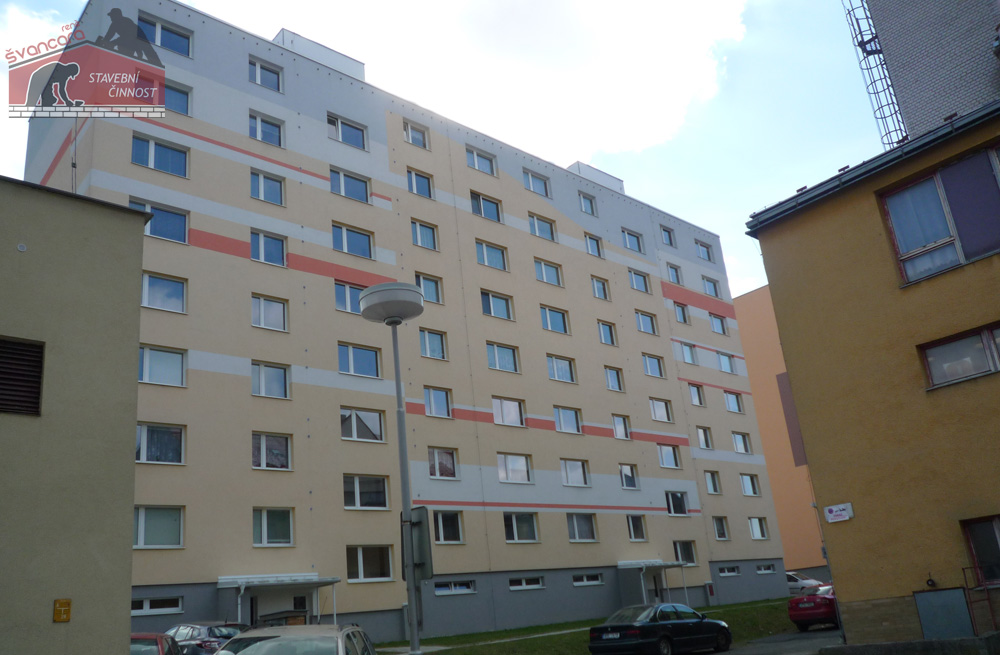 Zateplení fasády, panelový dům na ul. Čechova - Jeseník, firmou René Švancara